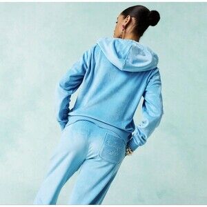 Posh Peanut Women’s Cinderella Blue Velour Jogger Pants Disney XL